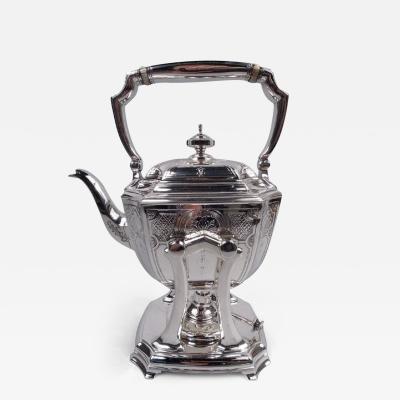  Tiffany Co Tiffany Engraved Hampton Sterling Silver Kettle on Stand