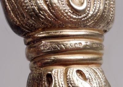  Tiffany Co Tiffany Fern Flower Vanity Pair with Hand Mirror Hairbrush