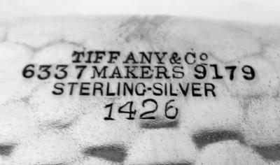  Tiffany Co Tiffany Japonesque Hand Hammered Inkstand with Applied Bugs Leaves