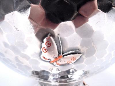  Tiffany Co Tiffany Japonesque Mixed Metal Beetle Butterfly Centerpiece Bowl