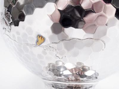  Tiffany Co Tiffany Japonesque Mixed Metal Beetle Butterfly Centerpiece Bowl