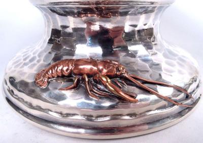  Tiffany Co Tiffany Japonesque Mixed Metal Beetle Butterfly Centerpiece Bowl
