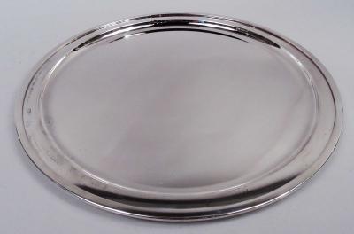  Tiffany Co Tiffany Midcentury Modern Sterling Silver 14 Inch Round Tray