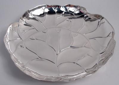  Tiffany Co Tiffany Midcentury Modern Sterling Silver Leaf Bowl
