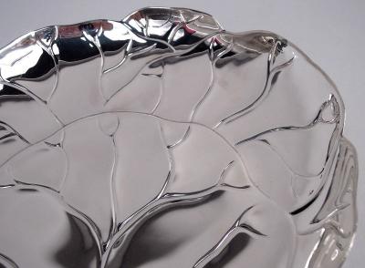  Tiffany Co Tiffany Midcentury Modern Sterling Silver Leaf Bowl