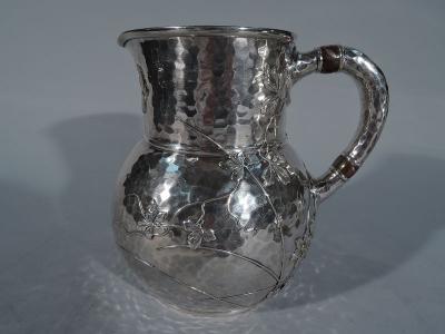  Tiffany Co Tiffany Mixed Metal Hand Hammered Sterling Silver Water Pitcher