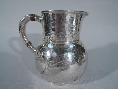  Tiffany Co Tiffany Mixed Metal Hand Hammered Sterling Silver Water Pitcher