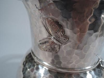  Tiffany Co Tiffany Mixed Metal Hand Hammered Sterling Silver Water Pitcher