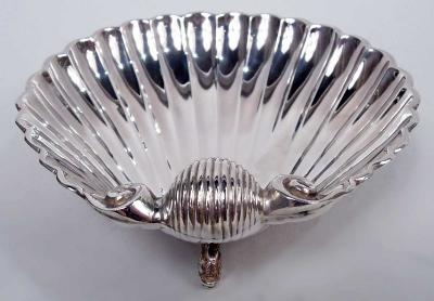  Tiffany Co Tiffany Modern Classical Scallop Shell Bowl on Dolphin Supports