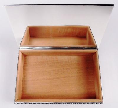  Tiffany Co Tiffany Modern Sterling Silver Box with Bold Wave Edge Ornament