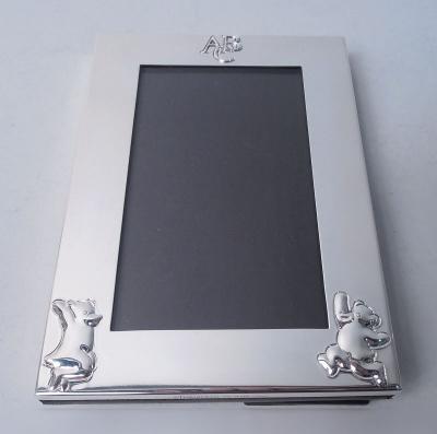  Tiffany Co Tiffany Modern Sterling Silver Dancing Bear ABC Picture Frame