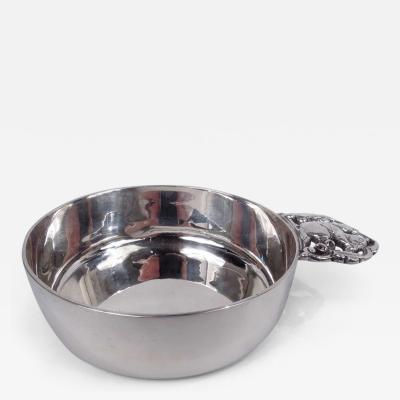  Tiffany Co Tiffany Modern Sterling Silver Hungry Squirrel Porringer C 1945