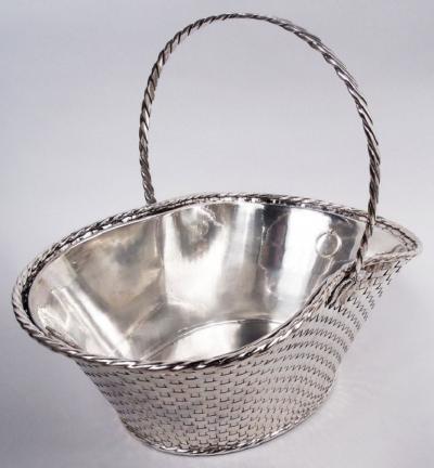  Tiffany Co Tiffany Modern Sterling Silver Picnic Basket Wine Cooler
