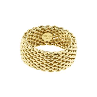  Tiffany Co Tiffany Somerset Mesh Gold Band Ring