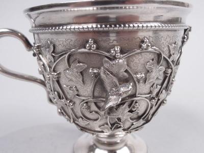 Tiffany Co Tiffany Sterling Silver Baby Cup in Rare Bird s Nest Pattern