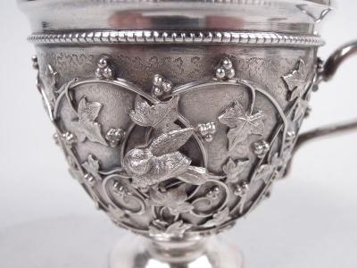  Tiffany Co Tiffany Sterling Silver Baby Cup in Rare Bird s Nest Pattern