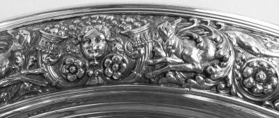  Tiffany Co Tiffany Sterling Silver Tray in Historic Beaux Arts Olympian Pattern