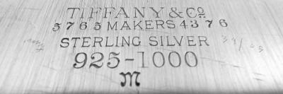  Tiffany Co Tiffany Sterling Silver Tray in Historic Beaux Arts Olympian Pattern