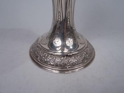  Tiffany Co Tiffany Tall Victorian Classical Sterling Silver Vase