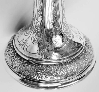  Tiffany Co Tiffany Tall Victorian Classical Sterling Silver Vase