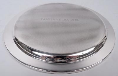  Tiffany Co Tiffany Tray Commemorating 1981 Reagan Bush Inauguration