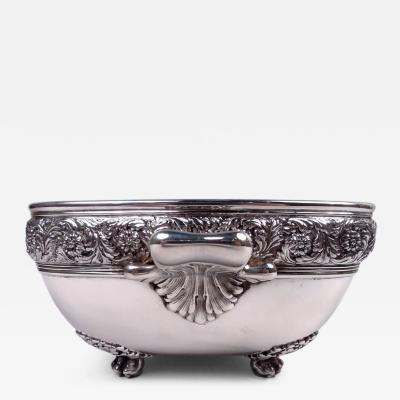  Tiffany Co Tiffany Victorian Classical Repousse Sterling Silver Square Bowl