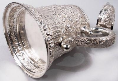  Tiffany Co Tiffany Victorian Classical Repousse Sterling Silver Tankard Pitcher