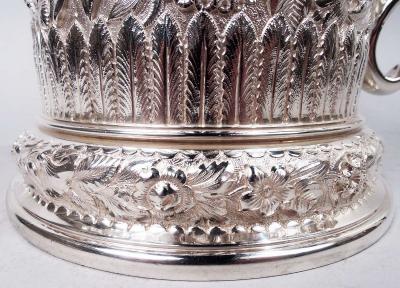  Tiffany Co Tiffany Victorian Classical Repousse Sterling Silver Tankard Pitcher