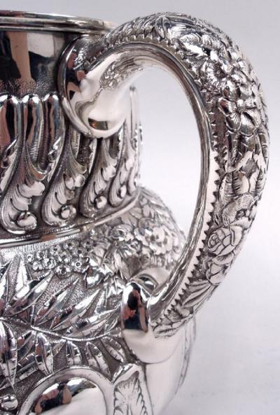  Tiffany Co Tiffany Victorian Classical Repousse Sterling Silver Water Pitcher