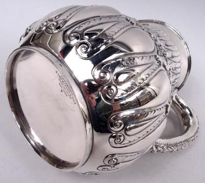  Tiffany Co Tiffany Victorian Classical Repousse Sterling Silver Water Pitcher
