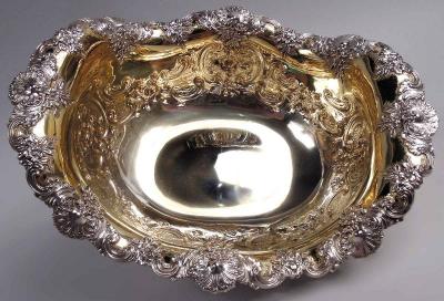  Tiffany Co Tiffany Victorian Classical Sterling Silver Shell Scroll Bowl