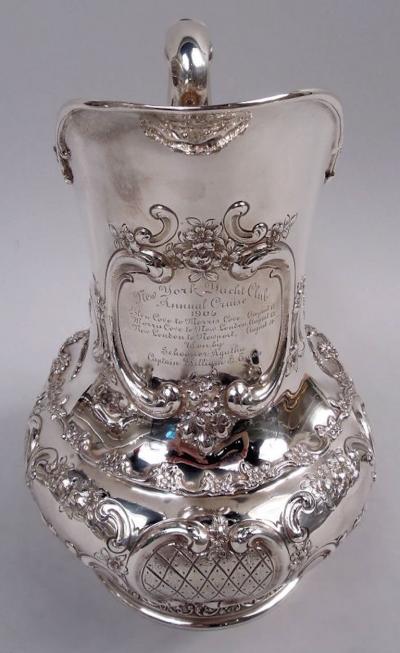  Tiffany Co Tiffany Water Pitcher Presented for 1905 New York Yacht Club Cruise