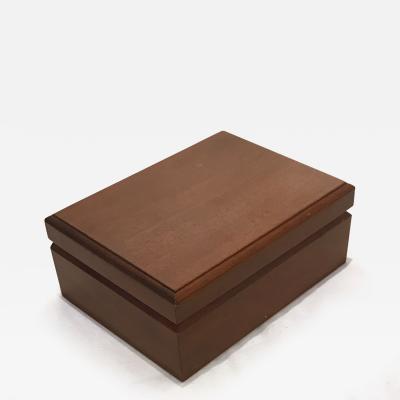  Tiffany Co Tiffany and Co gentleman s cuff link and watch box in mahogany