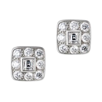 tiffany diamond cluster earrings