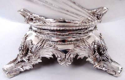  Tiffany Co Very Desirable Tiffany Chrysanthemum Centerpiece Punchbowl