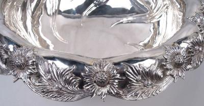  Tiffany Co Very Desirable Tiffany Chrysanthemum Centerpiece Punchbowl