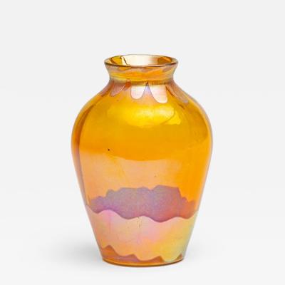 Tiffany Glass Decorating Co Early Decorated Favrile Glass Cabinet Vase