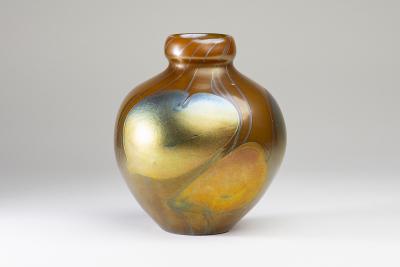 Tiffany Glass Decorating Co Early Decorated Favrile Glass Vase