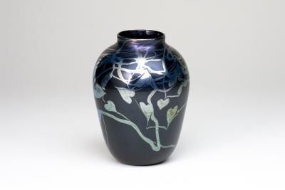  Tiffany Glass Decorating Co Early Decorated Favrile Glass Vase