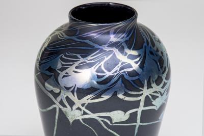  Tiffany Glass Decorating Co Early Decorated Favrile Glass Vase