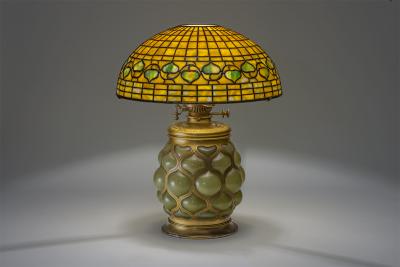  Tiffany Glass Decorating Co Early Vine Border Table Lamp
