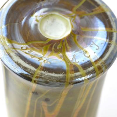  Tiffany Glass Decorating Co Tiffany Glass Decorating Wheel Carved Favrile Glass Vase