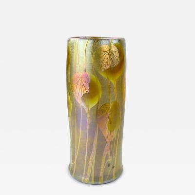  Tiffany Glass Decorating Co Tiffany Glass Decorating Wheel Carved Favrile Glass Vase
