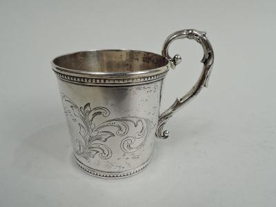  Tifft Whiting American Classical Coin Silver Christening Mug by Tifft Whiting
