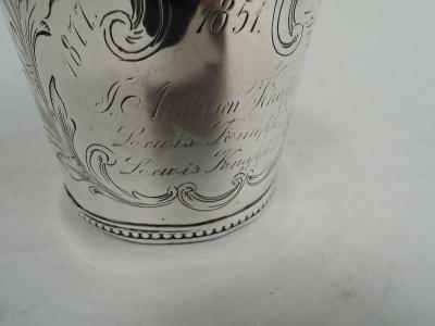  Tifft Whiting American Classical Coin Silver Christening Mug by Tifft Whiting