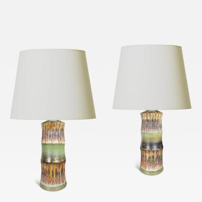  Tilgman KeramiK Pair of Table Lamps by Tilgman Keramik