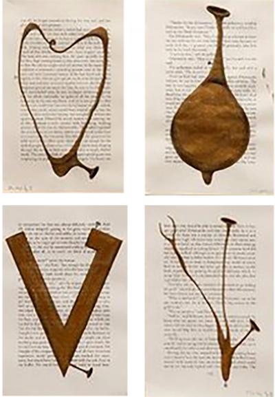  Tim Rollins Studio K O S Untitled Study for Amerika Series 1988