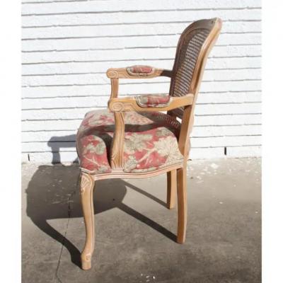  Timeless Carved French Style King Cane Back Chair