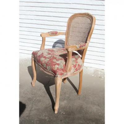 Timeless Carved French Style King Cane Back Chair