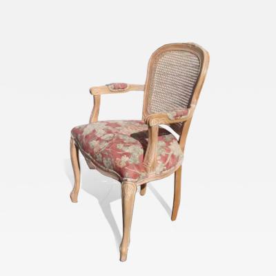  Timeless Carved French Style King Cane Back Chair